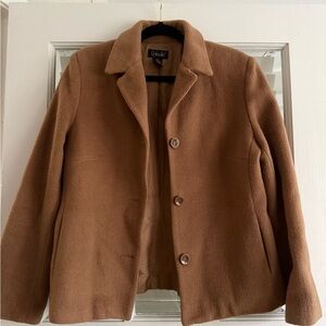 Rafaella Wool Brown Coat – Size 10 – Classic Button Front